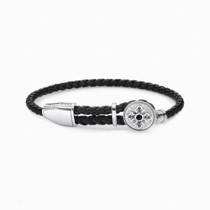 Thomas Sabo Kozene Remienkove Cross Naramok Panske Strieborne | SK-90RVIYCQL