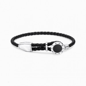 Thomas Sabo Kozene Remienkove Disc Black Naramok Damske Strieborne | SK-60YTHEXQC