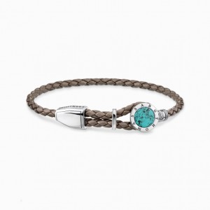 Thomas Sabo Kozene Remienkove Disc Turquoise Naramok Panske Strieborne | SK-48IYXFZPB