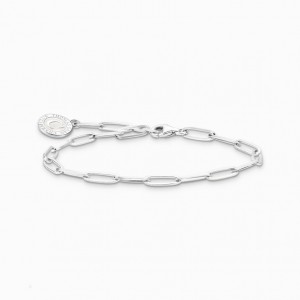 Thomas Sabo Member Charm Bracelet With White Charmista Coin Silver Naramok Damske Strieborne | SK-40AFOTIJQ