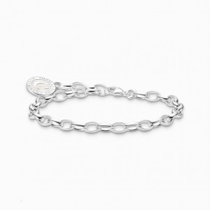 Thomas Sabo Member Charm Bracelet With White Charmista Coin Silver Naramok Damske Strieborne | SK-40KILTRQV