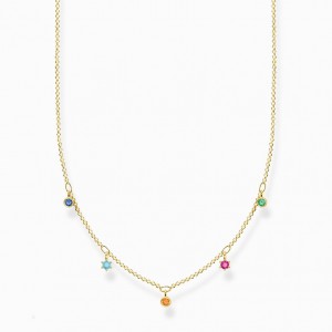 Thomas Sabo Necklace Colourful Stones, Gold Nahrdelnik Damske Žlté Zlate Strieborne | SK-69WUDEQZJ