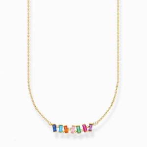 Thomas Sabo Necklace Colourful Stones, Gold Nahrdelnik Damske Žlté Zlate Strieborne | SK-78UNOECVB