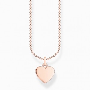 Thomas Sabo Necklace Heart Rose Gold Nahrdelnik Damske Ruzove Zlate Strieborne | SK-61ANJKGFZ