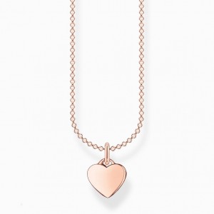 Thomas Sabo Necklace Heart Rose Gold Nahrdelnik Damske Ruzove Zlate Strieborne | SK-13KYFEQUJ