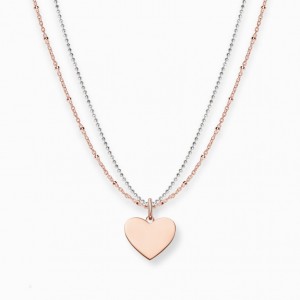 Thomas Sabo Necklace Heart Rose Gold Silver Nahrdelnik Damske Ruzove Zlate Strieborne | SK-47LCPHWNQ