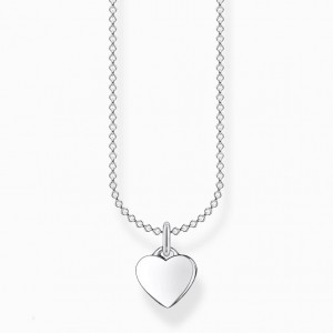 Thomas Sabo Necklace Heart Silver Nahrdelnik Damske Strieborne | SK-65SAXFYDR