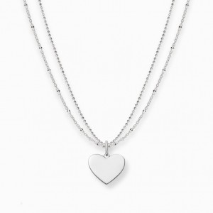 Thomas Sabo Necklace Heart Silver Nahrdelnik Damske Strieborne | SK-19XEUMNLP