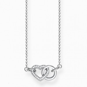 Thomas Sabo Necklace Heart Together Small Nahrdelnik Damske Strieborne | SK-46EDNZWPG