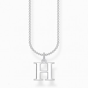 Thomas Sabo Necklace Letter H Nahrdelnik Damske Strieborne | SK-53QCHIMBX