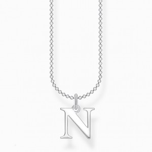 Thomas Sabo Necklace Letter N Nahrdelnik Damske Strieborne | SK-64BDULEIT