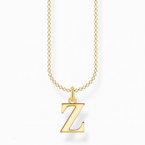 Thomas Sabo Necklace Letter Z Gold Nahrdelnik Damske Žlté Zlate Strieborne | SK-54IKQTRWC
