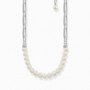 Thomas Sabo Necklace Links And Pearls Silver Nahrdelnik Damske Strieborne | SK-45YSUOLCE