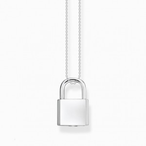 Thomas Sabo Necklace Lock Silver Nahrdelnik Damske Strieborne | SK-26DPIBNUT