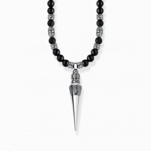 Thomas Sabo Necklace Meditation, Black Nahrdelnik Damske Strieborne | SK-29ITSACYZ