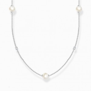 Thomas Sabo Necklace Pearls With White Stones Silver Nahrdelnik Damske Strieborne | SK-53EVTRBGH