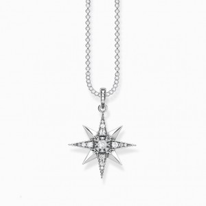 Thomas Sabo Necklace Royalty Star White Nahrdelnik Damske Strieborne | SK-65IHRVAUK