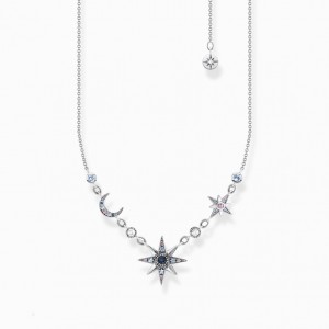 Thomas Sabo Necklace Royalty Star & Moon Silver Nahrdelnik Damske Strieborne | SK-36PSFOTDZ