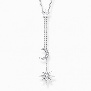 Thomas Sabo Necklace Star And Moon Silver Nahrdelnik Damske Strieborne | SK-29AYPHMIS