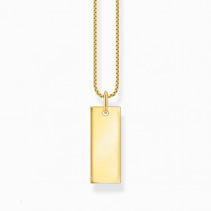 Thomas Sabo Necklace Tag Gold Nahrdelnik Damske Žlté Zlate Strieborne | SK-28FGMPNIE