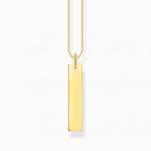 Thomas Sabo Necklace Tag Gold Nahrdelnik Damske Žlté Zlate Strieborne | SK-08FVWKQAP