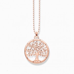 Thomas Sabo Necklace Tree Of Love Nahrdelnik Damske Ruzove Zlate Strieborne | SK-37CNOLMPT