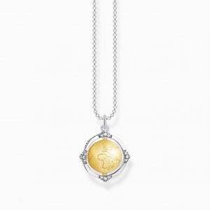 Thomas Sabo Necklace Vintage Globe Nahrdelnik Damske Žlté Zlate Strieborne | SK-60ORDCXFA