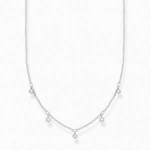 Thomas Sabo Necklace White Stones, Silver Nahrdelnik Damske Strieborne | SK-84MQGKBOA