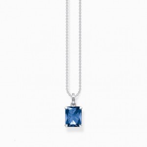 Thomas Sabo Necklace With Blue Stone Silver Nahrdelnik Damske Strieborne | SK-57WRCFGTP