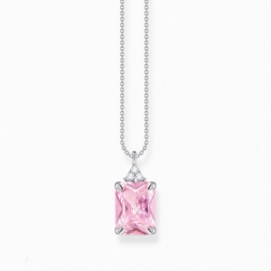 Thomas Sabo Necklace With Pink And White Stones Silver Nahrdelnik Damske Strieborne | SK-32QXDNSGI