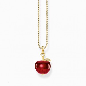 Thomas Sabo Necklace With Red Apple Gold Plated Nahrdelnik Damske Žlté Zlate Strieborne | SK-37UJAQCIP
