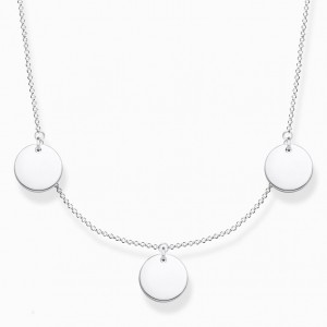 Thomas Sabo Necklace With Three Discs Silver Nahrdelnik Damske Strieborne | SK-73NSAHWBX