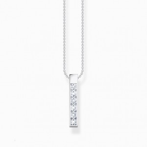 Thomas Sabo Necklace With White Stones Silver Nahrdelnik Damske Strieborne | SK-78ECGKAZQ