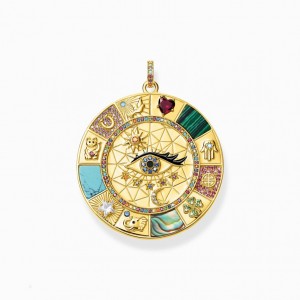 Thomas Sabo Pendant Amulet Magical Lucky Symbols Prívesky Damske Žlté Zlate Strieborne | SK-95JWOCRSL
