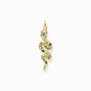 Thomas Sabo Pendant Bright Golden-Coloured Snake Prívesky Damske Žlté Zlate Strieborne | SK-02TJOVENQ