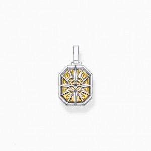 Thomas Sabo Pendant Compass Gold Prívesky Panske Žlté Zlate Strieborne | SK-07PNDRHTI
