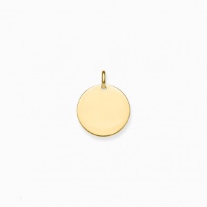 Thomas Sabo Pendant Disc Large Gold Prívesky Damske Žlté Zlate Strieborne | SK-18ZMYLQDH