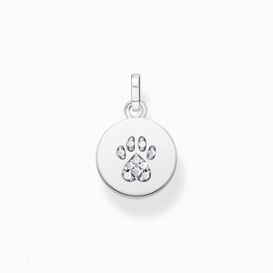 Thomas Sabo Pendant Disc Paw Cat Silver Prívesky Damske Strieborne | SK-93GRMLEOZ