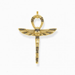 Thomas Sabo Pendant Egyptian Cross Of Life Gold Prívesky Damske Žlté Zlate Strieborne | SK-67ZANQVGR