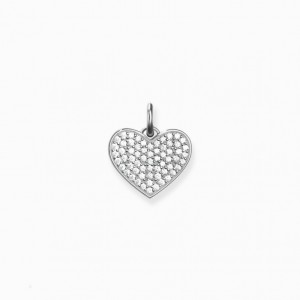 Thomas Sabo Pendant Heart Pavé Prívesky Damske Strieborne | SK-28RGPFASQ