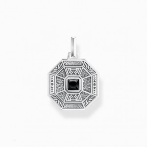 Thomas Sabo Pendant Lucky Charm With Black Onyx Silver Prívesky Damske Strieborne | SK-43HJSUAGL