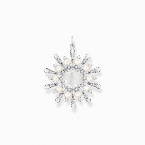 Thomas Sabo Pendant Milky Quartz With Zimná Sun Rays Silver Prívesky Damske Strieborne | SK-46OFMXKTS