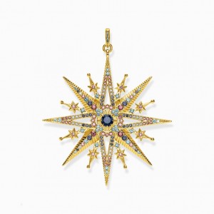Thomas Sabo Pendant Royalty Star Gold Prívesky Damske Žlté Zlate Strieborne | SK-40ZHBGFCN