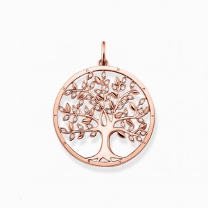Thomas Sabo Pendant Tree Of Love Prívesky Damske Ruzove Zlate Strieborne | SK-84CDZVBPT