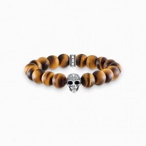 Thomas Sabo Power Bracelet Skull With Lily Naramok Damske Strieborne | SK-78TWXFMRH