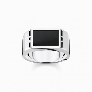 Thomas Sabo Ring Black Prstene Panske Strieborne | SK-86MELKQHF
