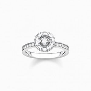 Thomas Sabo Ring Circle With White Stones Pavé Silver Prstene Damske Strieborne | SK-27FJAKTEC