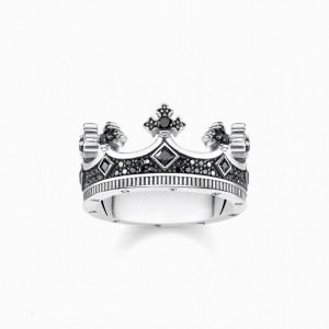 Thomas Sabo Ring Crown Prstene Panske Strieborne | SK-49OAFWHDJ