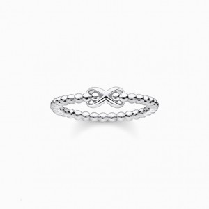 Thomas Sabo Ring Dots With Infinity Silver Prstene Damske Strieborne | SK-38DJXIBKF