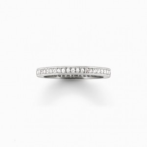 Thomas Sabo Ring Eternity Pavé Prstene Damske Strieborne | SK-89QHMTDFA